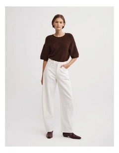Barrel Leg Jean in Parchment