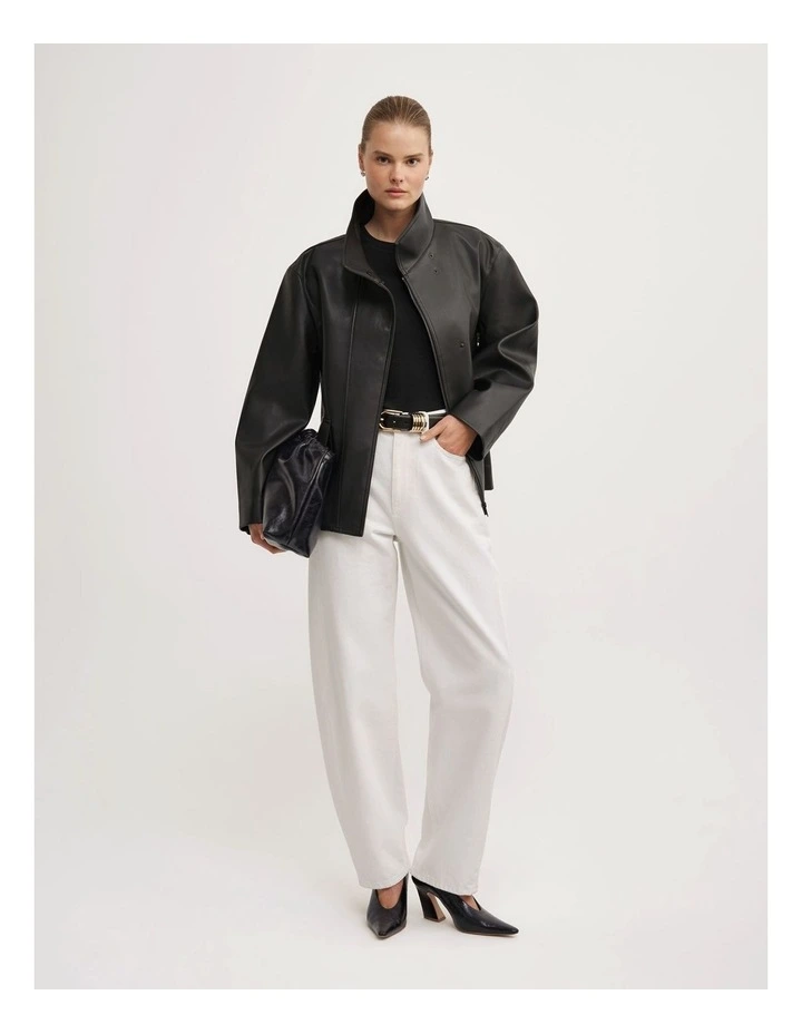 Barrel Leg Jean in Parchment image 1