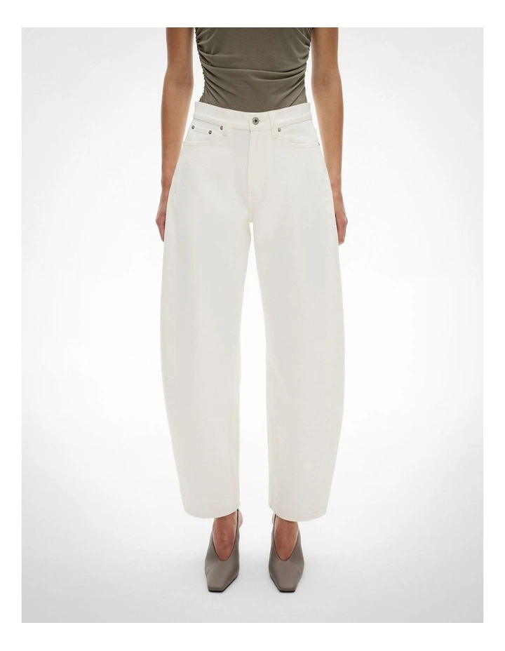 Barrel Leg Jean in Parchment image 1