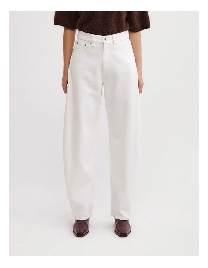 Barrel Leg Jean in Parchment image 2