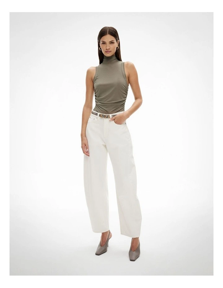Barrel Leg Jean in Parchment image 2