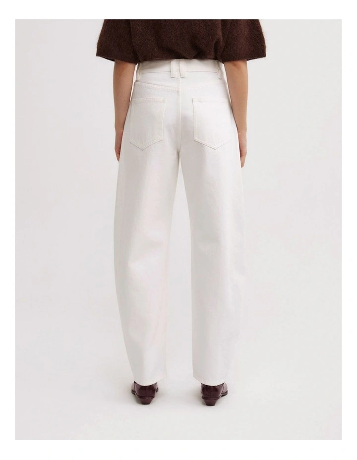 Barrel Leg Jean in Parchment image 6