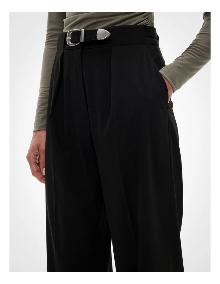 Belt Trouser in Black image 3