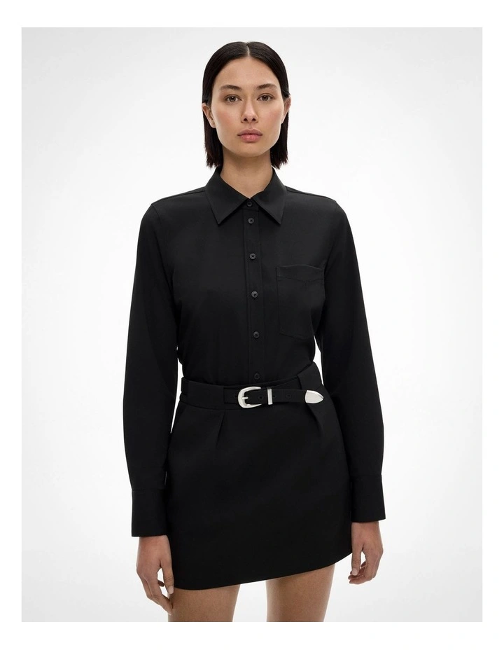 Slim Tailored Shirt in Black image 1