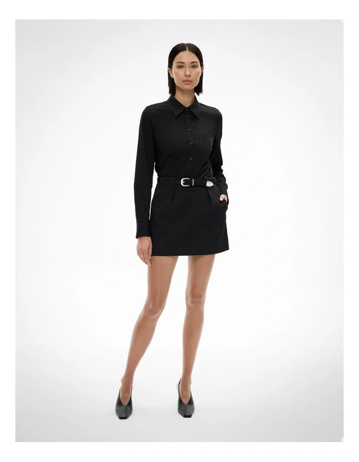 Slim Tailored Shirt in Black image 2