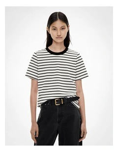 Slim Fit Tee in Black Stripe