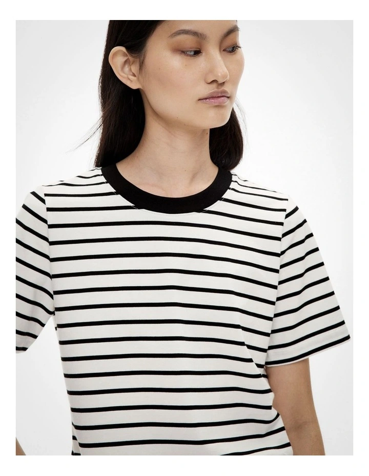 Slim Fit Tee in Black Stripe image 3