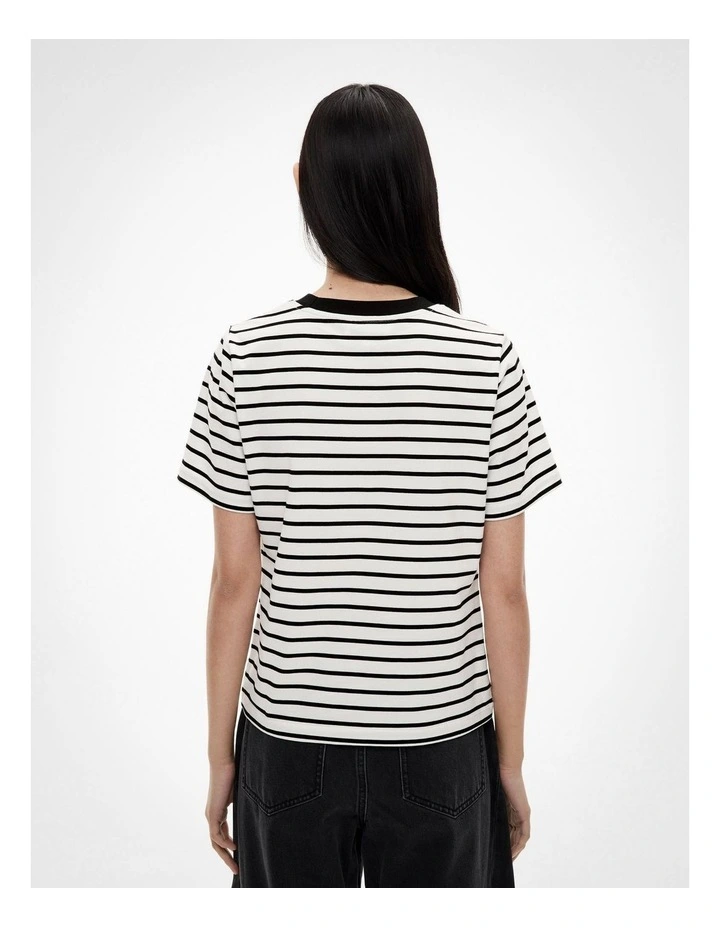Slim Fit Tee in Black Stripe image 4