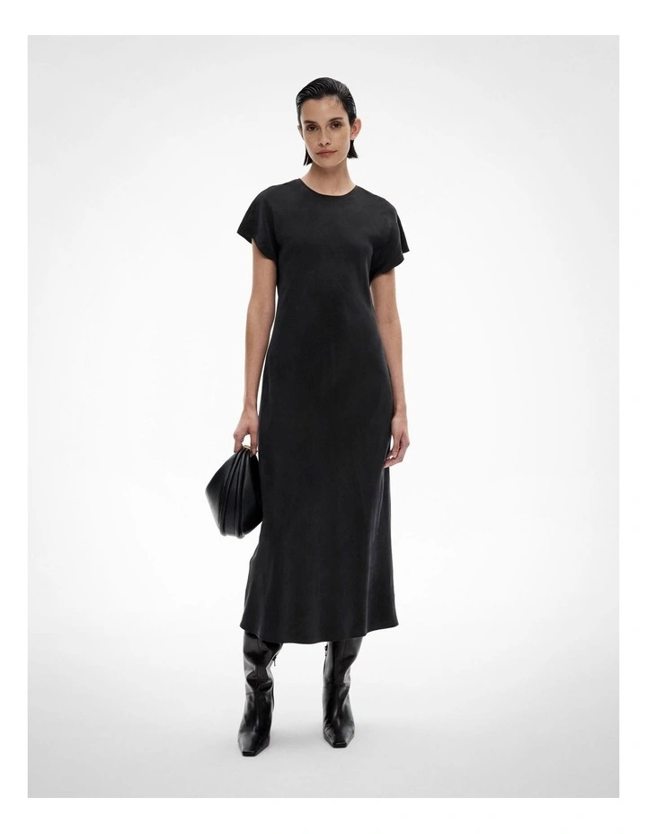 A Line Maxi Dress in Black image 1