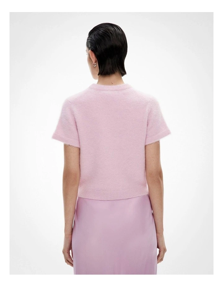 Fluffy Knit Tee in Snowberry image 4