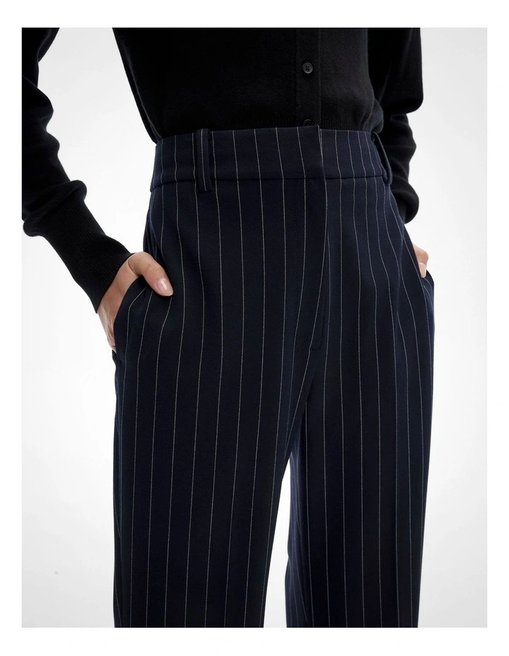 Slim Leg Pant in Navy Pinstripe image 3
