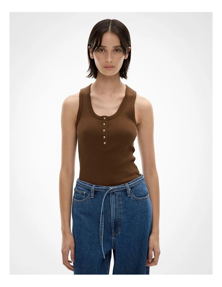 Scoop Henley Tank in Walnut image 1