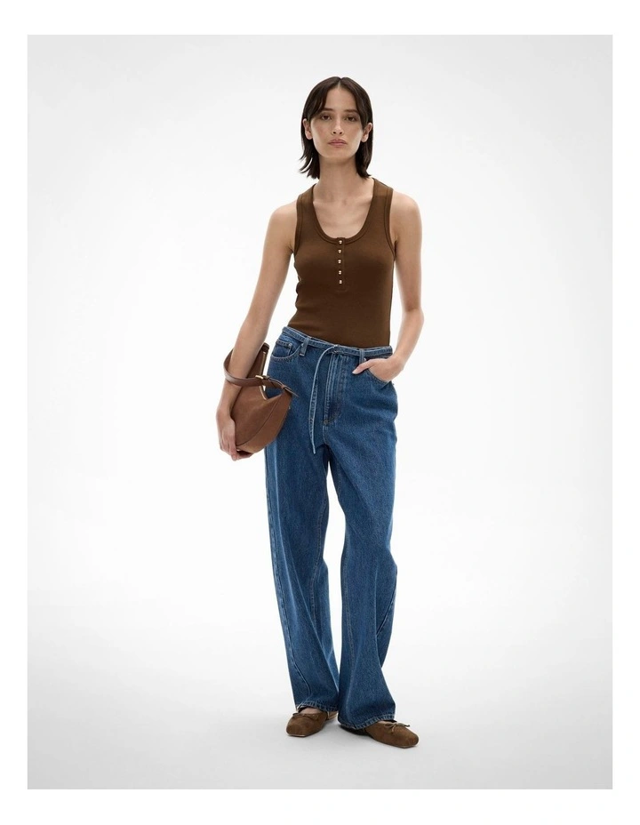 Scoop Henley Tank in Walnut image 2