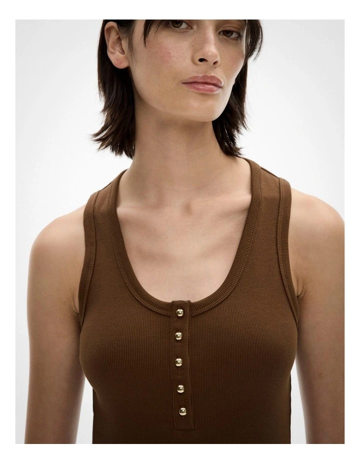 Scoop Henley Tank in Walnut image 3