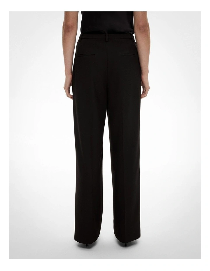 Pleat Front Tailored Pant in Black image 4