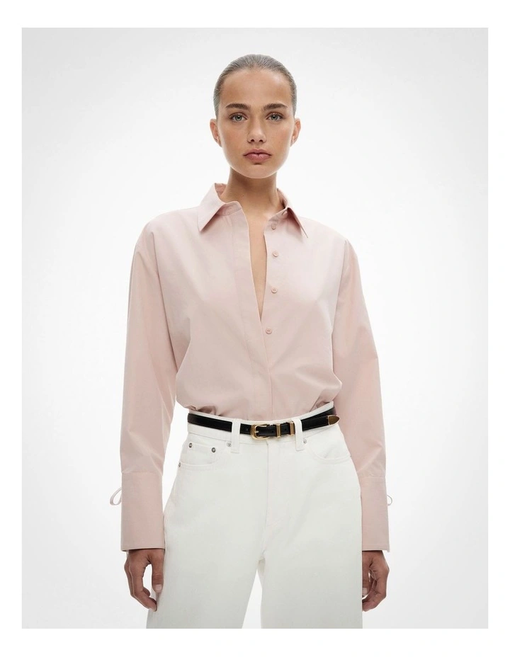 Tie Cuff Shirt in Shell image 1