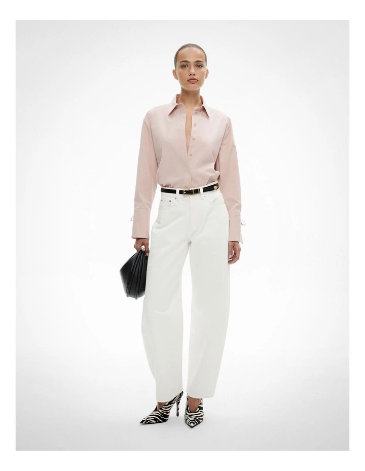 Tie Cuff Shirt in Shell image 2