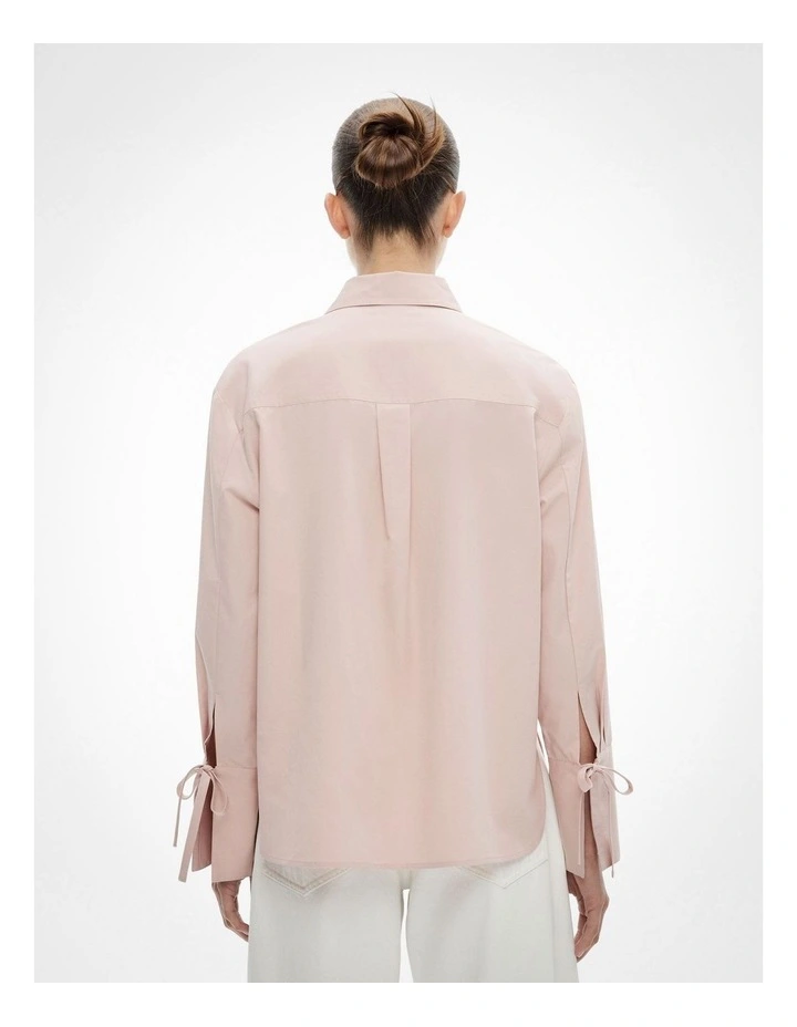 Tie Cuff Shirt in Shell image 4