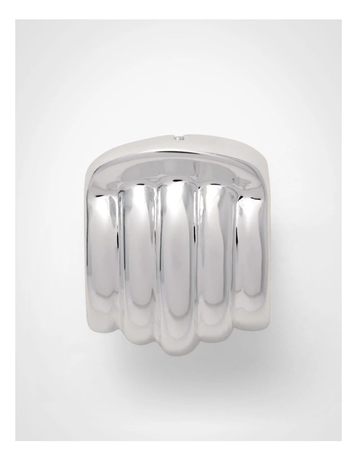 Emery Hoop Earrings in Silver image 3