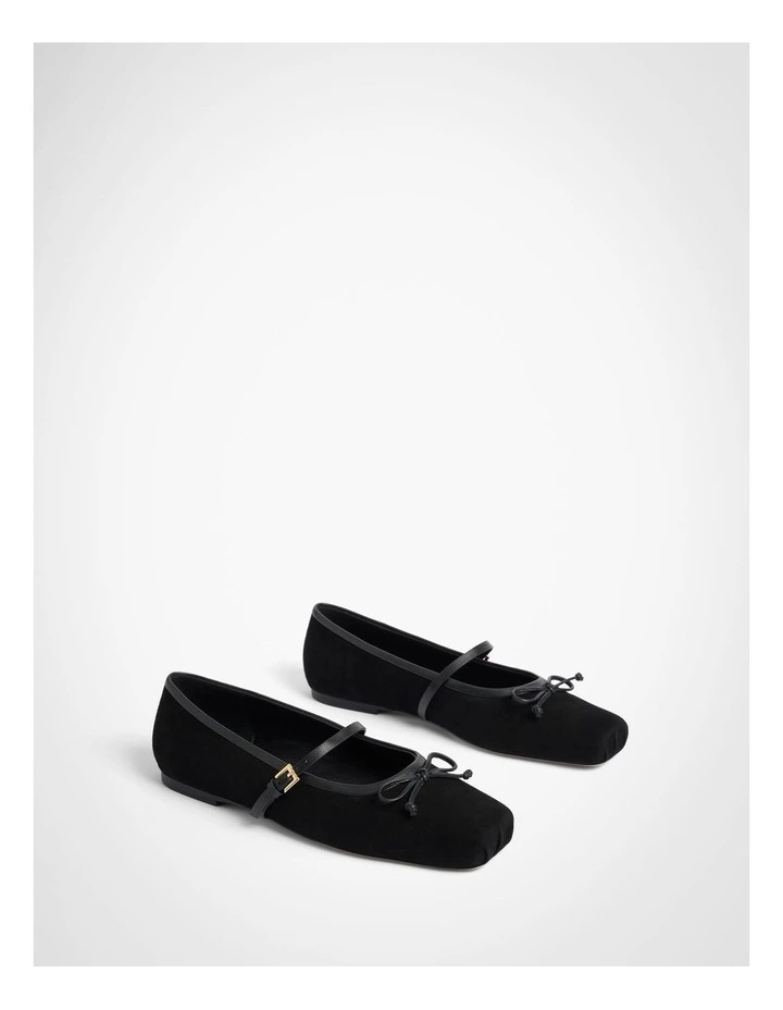 Camille Ballet Flats in Black image 3