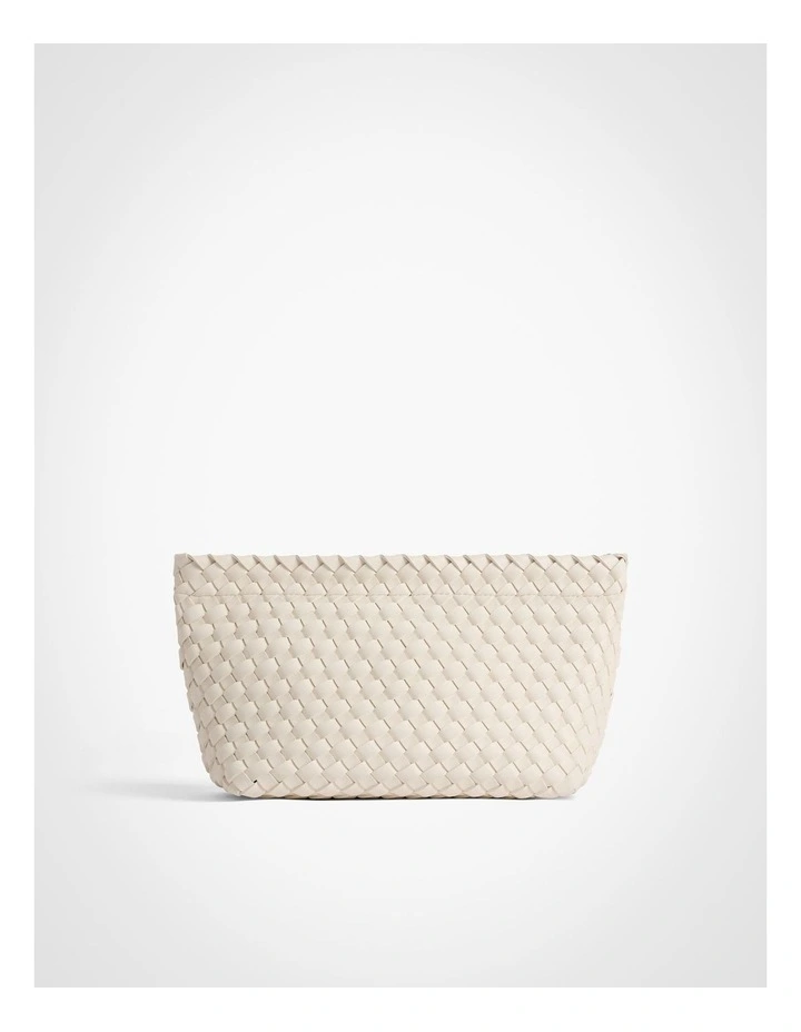 Nikki Woven Cosmetic Pouch in Chalk image 1