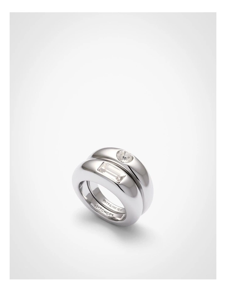 Julia Ring Stack in Dark Silver image 1
