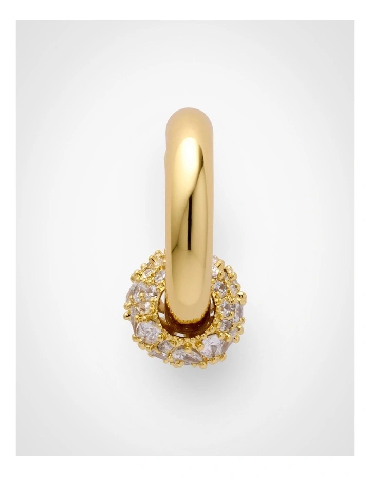 Carmen Crystal Hoop Earrings in Gold image 2