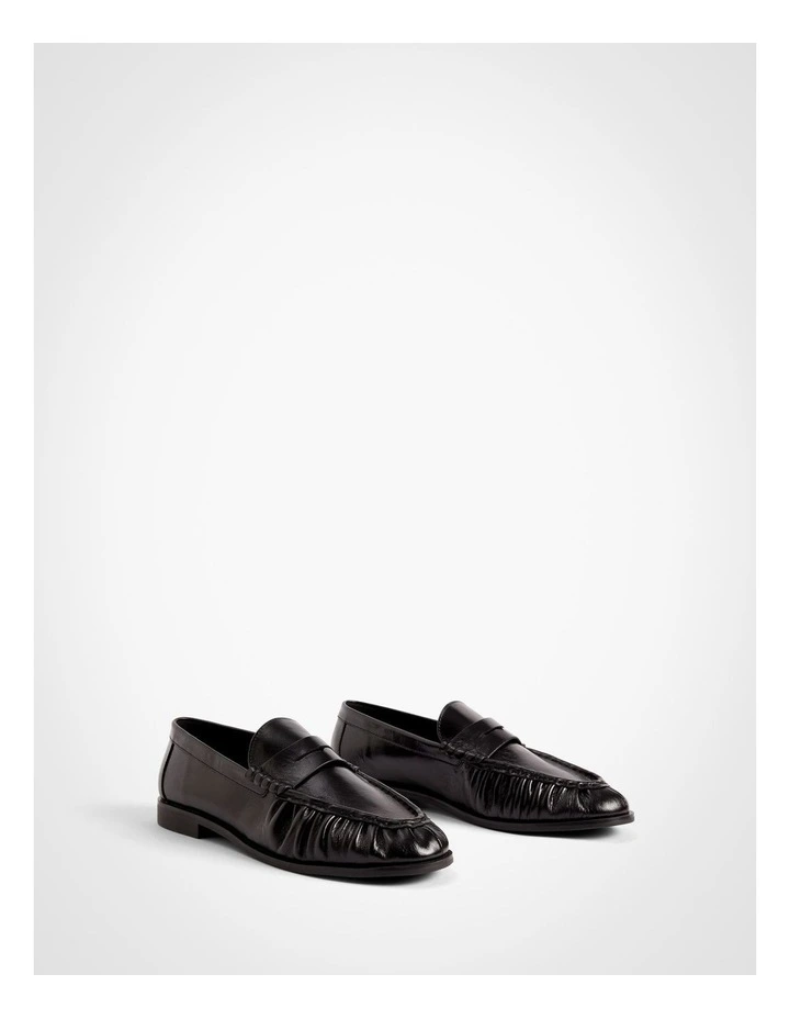 Thea Gloss Loafers in Black image 3