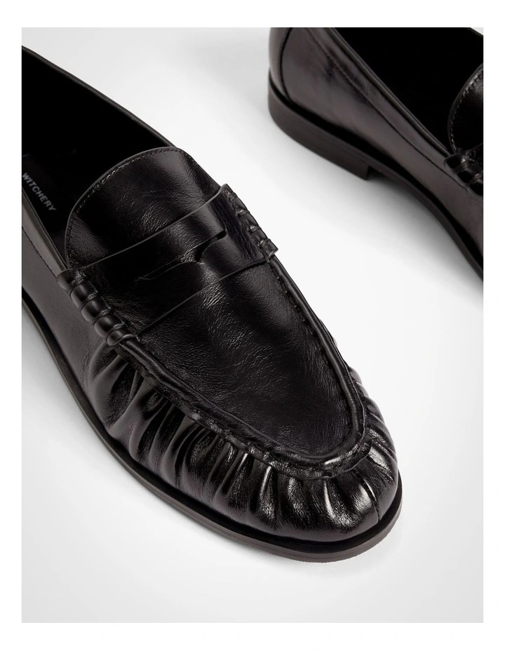 Thea Gloss Loafers in Black image 4