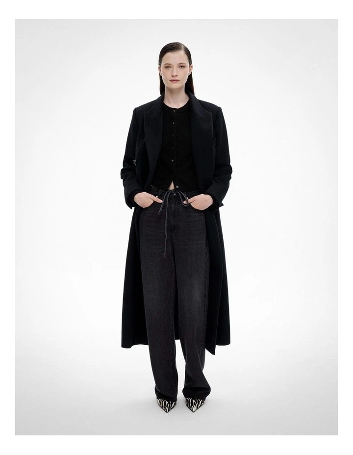 Cashmere Crop Cardigan in Black