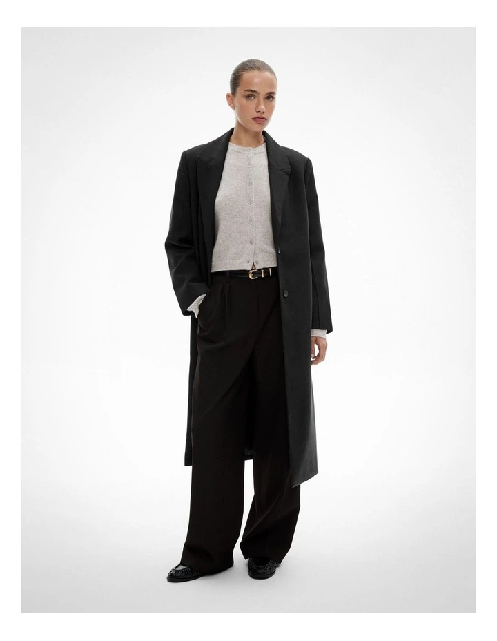 Cashmere Crop Cardigan in Light Grey Marle image 4