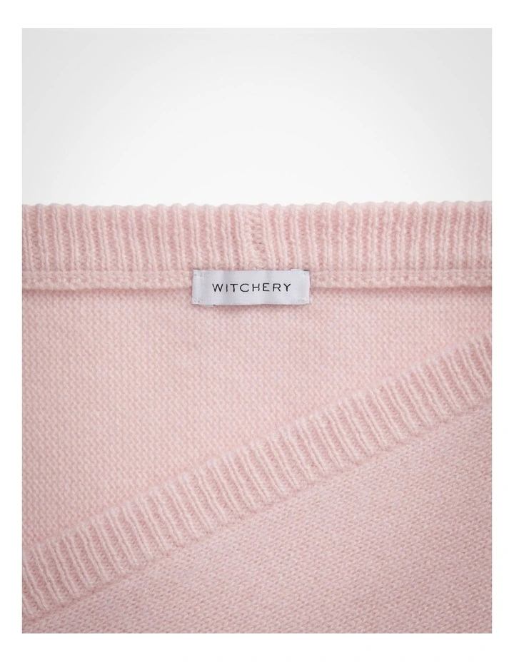 Cashmere Triangle Scarf in Shell Marle image 3