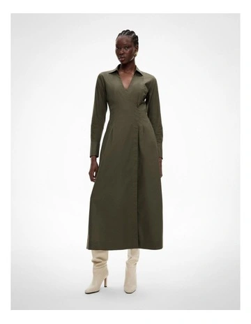 Hook And Eye Dress in Olive