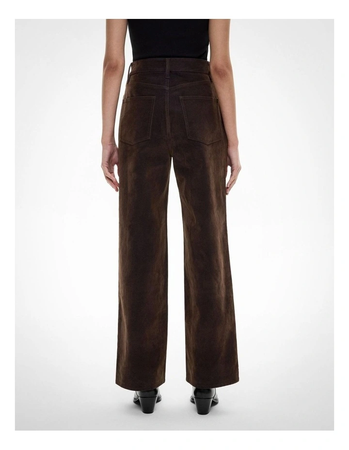 Flocked Denim Jeans in Espresso image 5