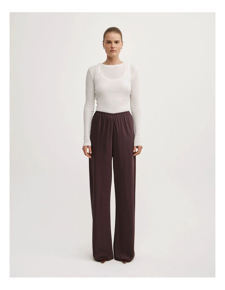 Bias Pull On Pant in Espresso image 1