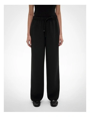 Crepe Track Pants in Black