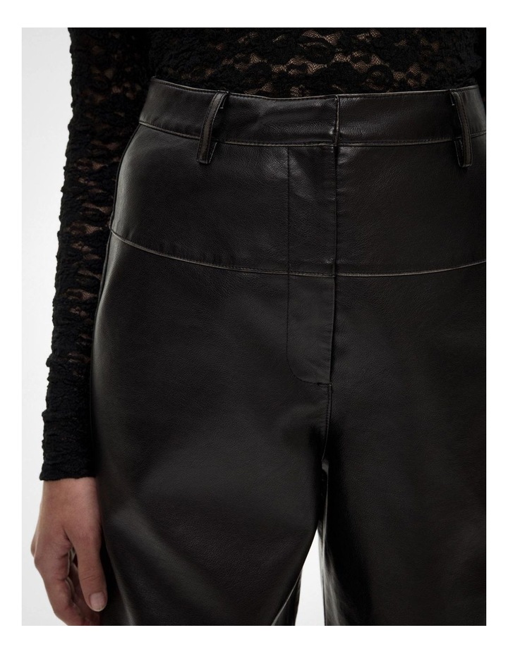 Witchery Spliced Faux Leather Pant in Black | MYER