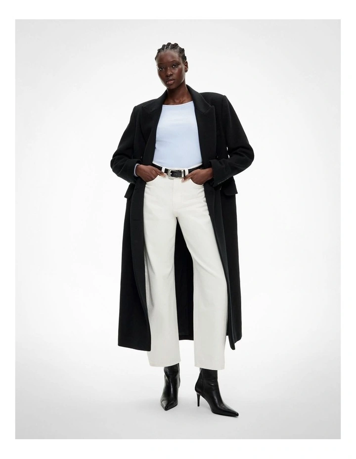 Rib Boat Neck Top in Sky image 4