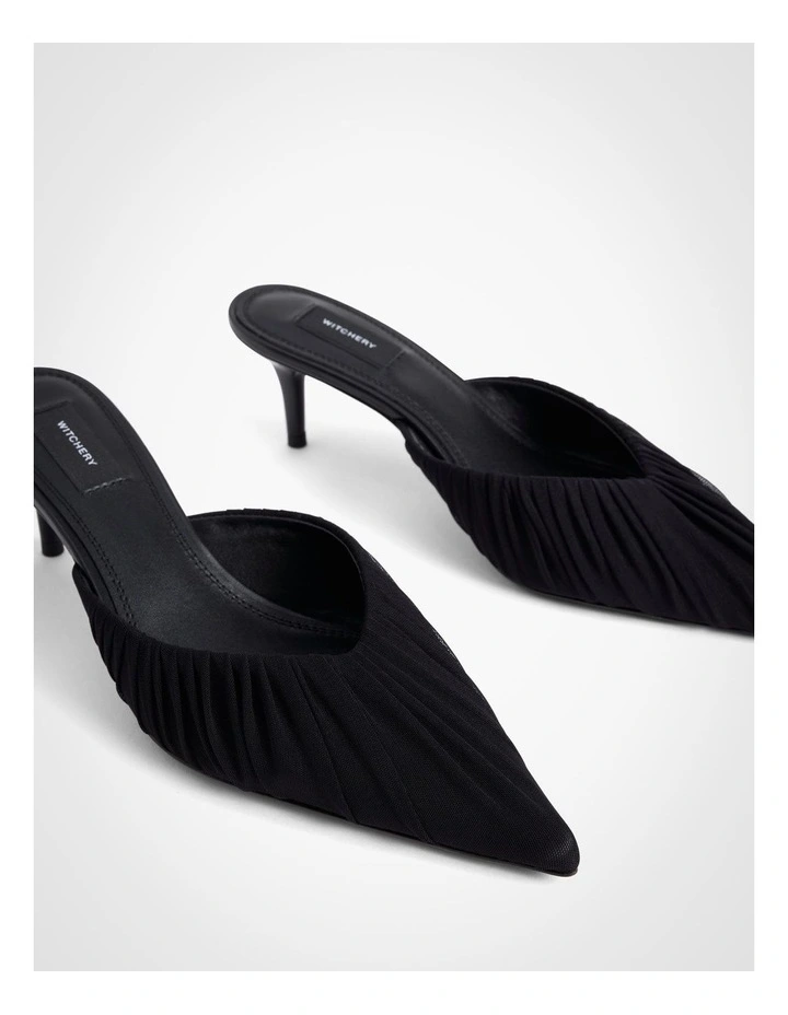 Rosie Kitten Mules in Black image 4