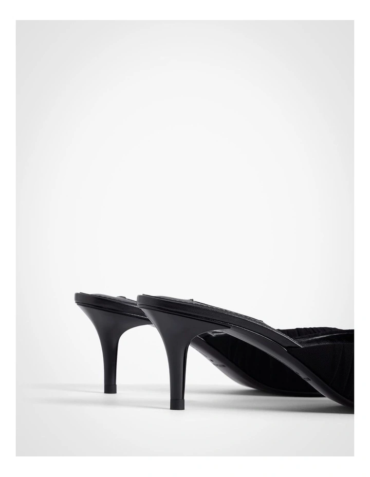 Rosie Kitten Mules in Black image 5
