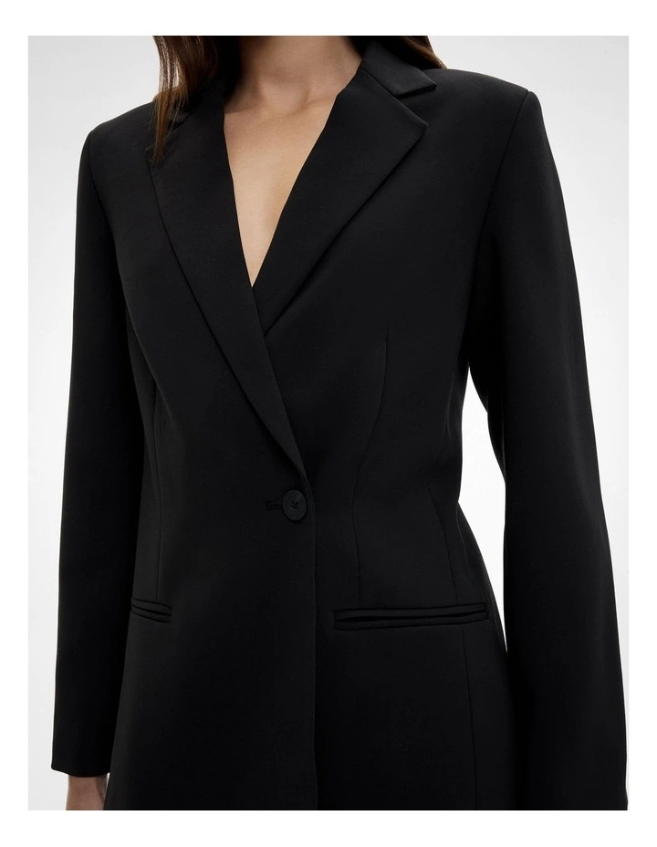 Double Breasted Blazer in Black image 3
