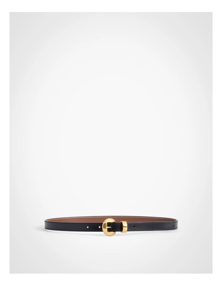 Olivia Slim Belt in Black image 1