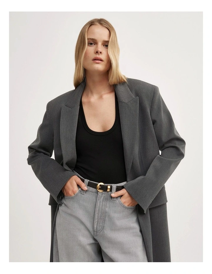 Olivia Slim Belt in Black image 2