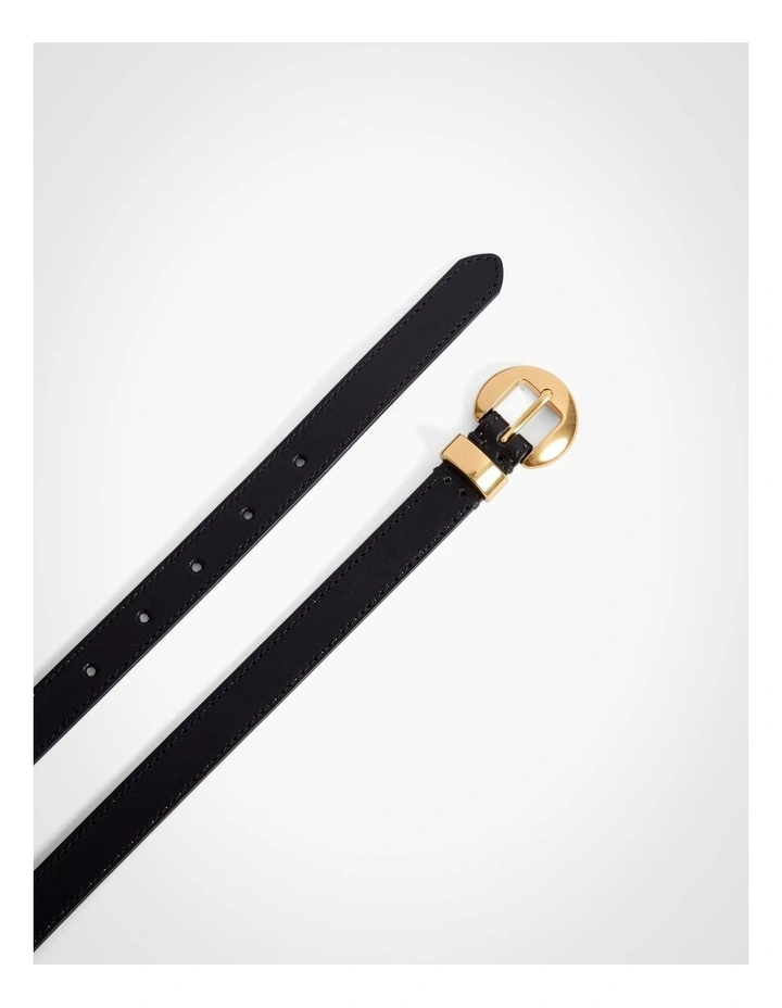 Olivia Slim Belt in Black image 4