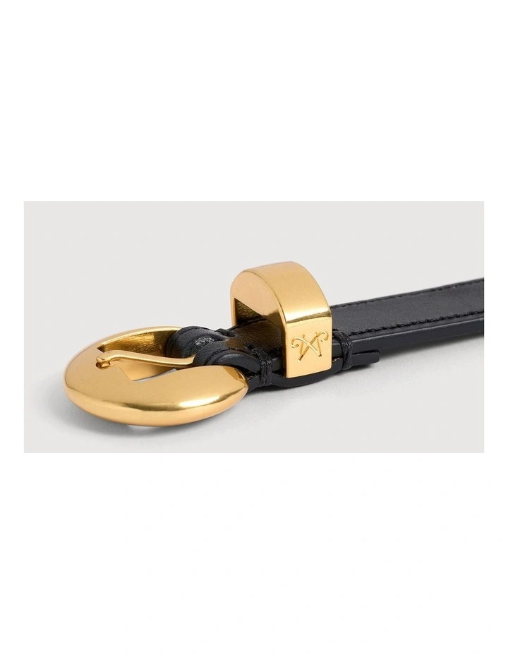 Olivia Slim Belt in Black image 5