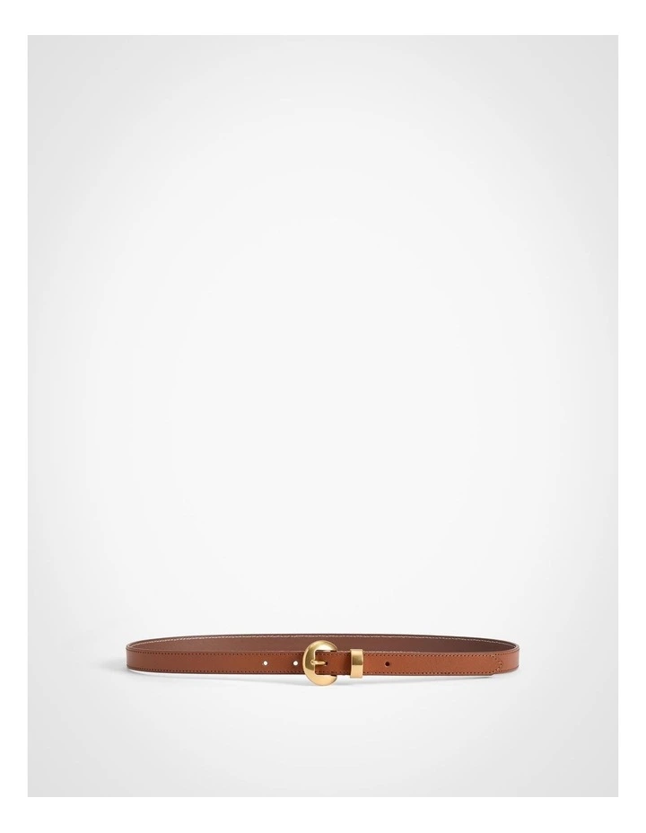 Olivia Slim Belt in Cognac image 1