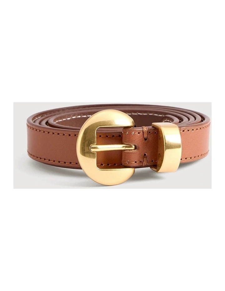 Olivia Slim Belt in Cognac image 3