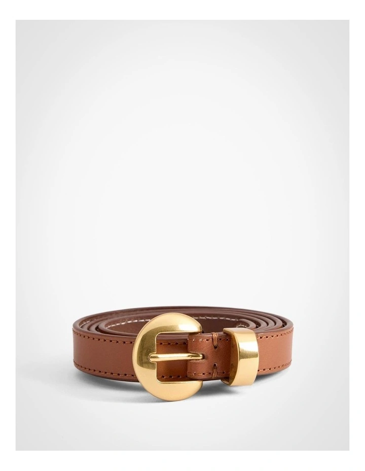 Olivia Slim Belt in Cognac image 3