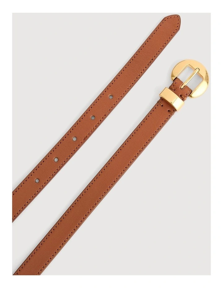Olivia Slim Belt in Cognac image 4