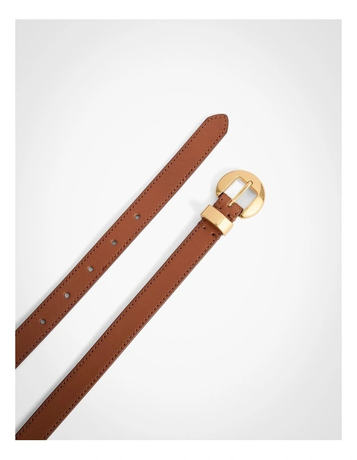 Olivia Slim Belt in Cognac image 4